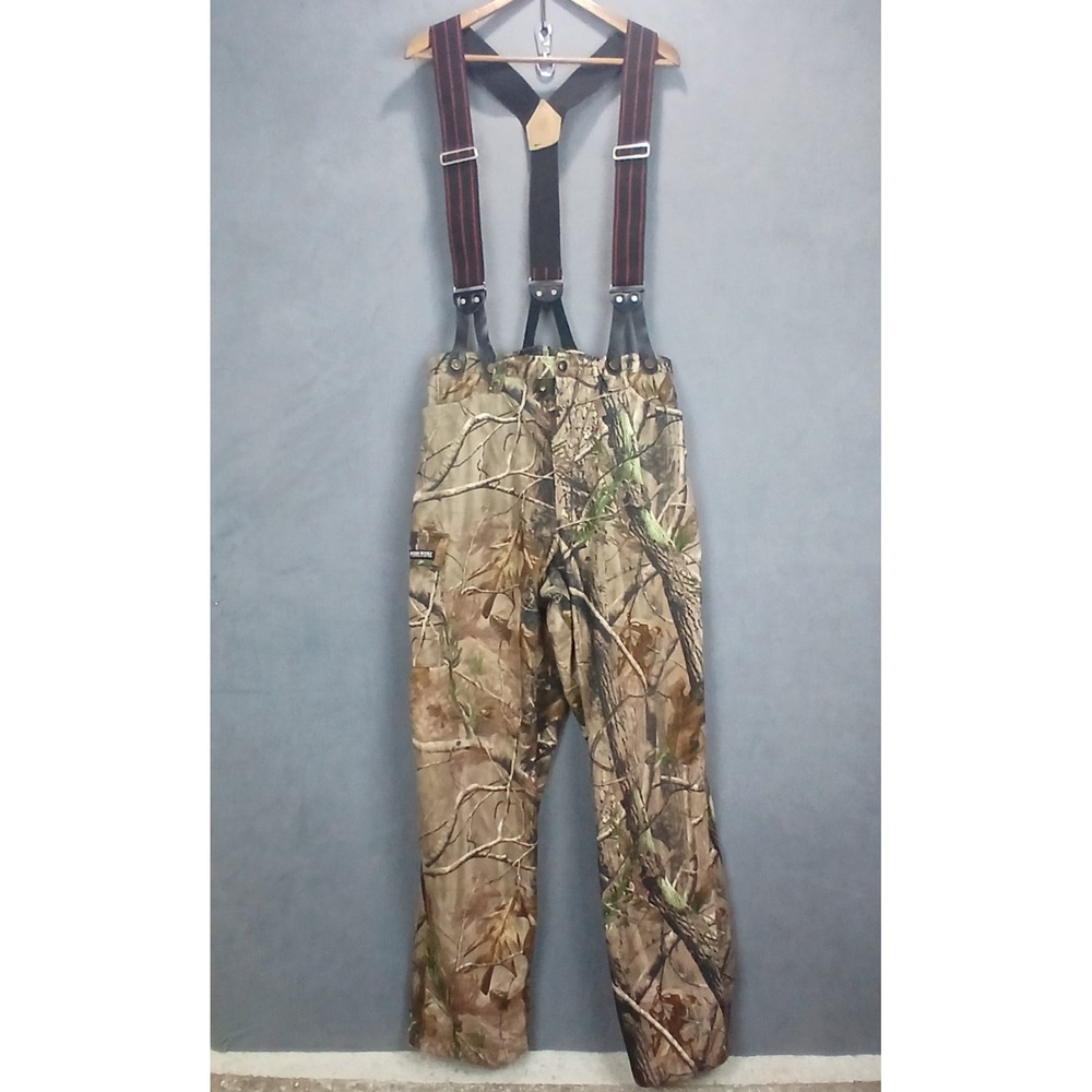 Rivers West Stalker Bib Overall‎ Mens XL Brown Camo Realtree Waterproof Hunting